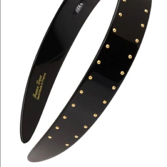 Black and Gold Studded Headband